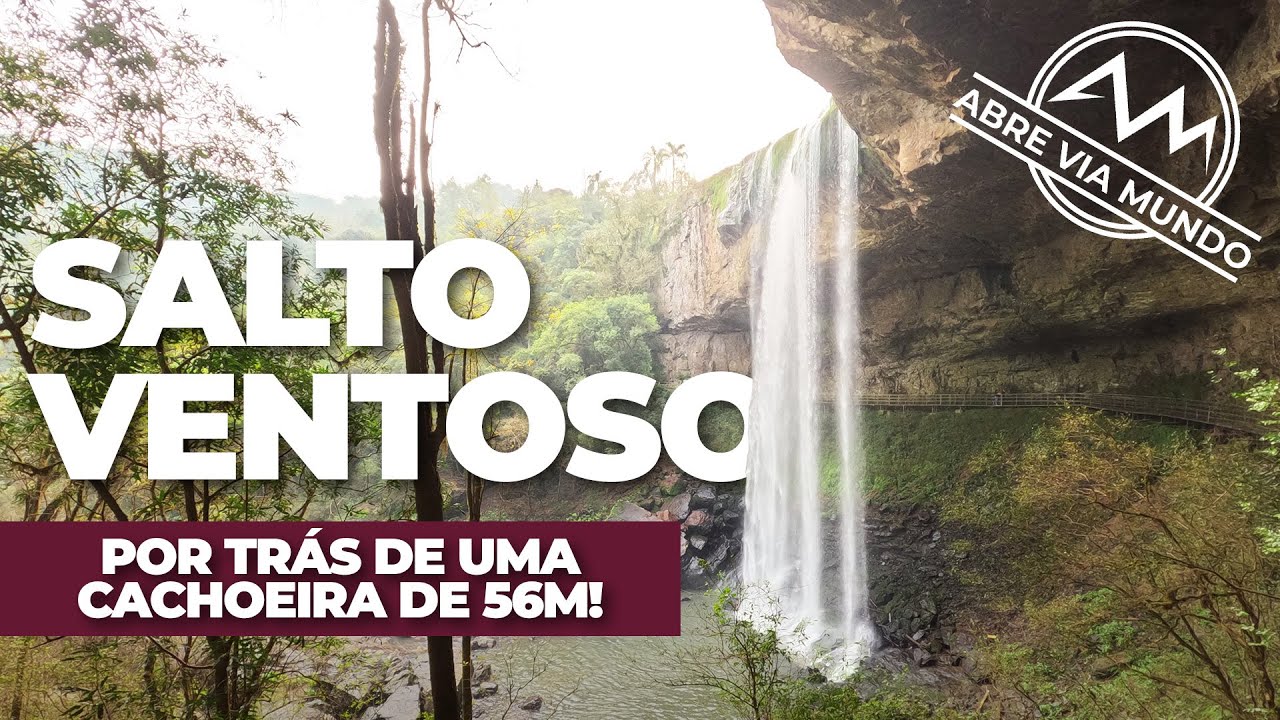 O Salto Ventoso apresentado por um local, cachoeira de 56m